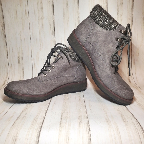 Gray Grey Blowfish Malibu comet ankle boots size 11 - Picture 5 of 9